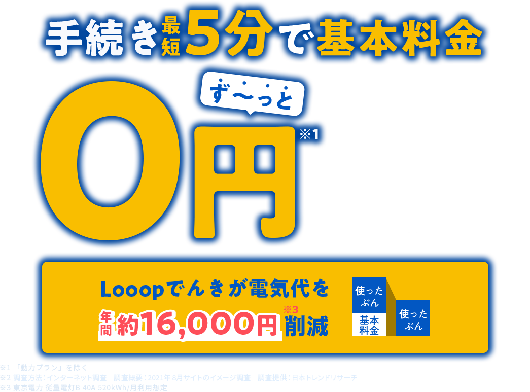 looopでんきなら払うのは使った分だけ!